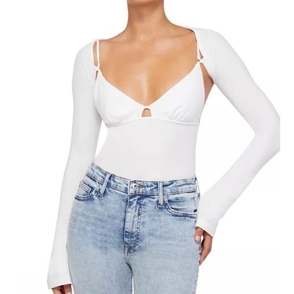 NWT Jonathan Simkhai Dakota Ribbed Cutout Top Size Large
